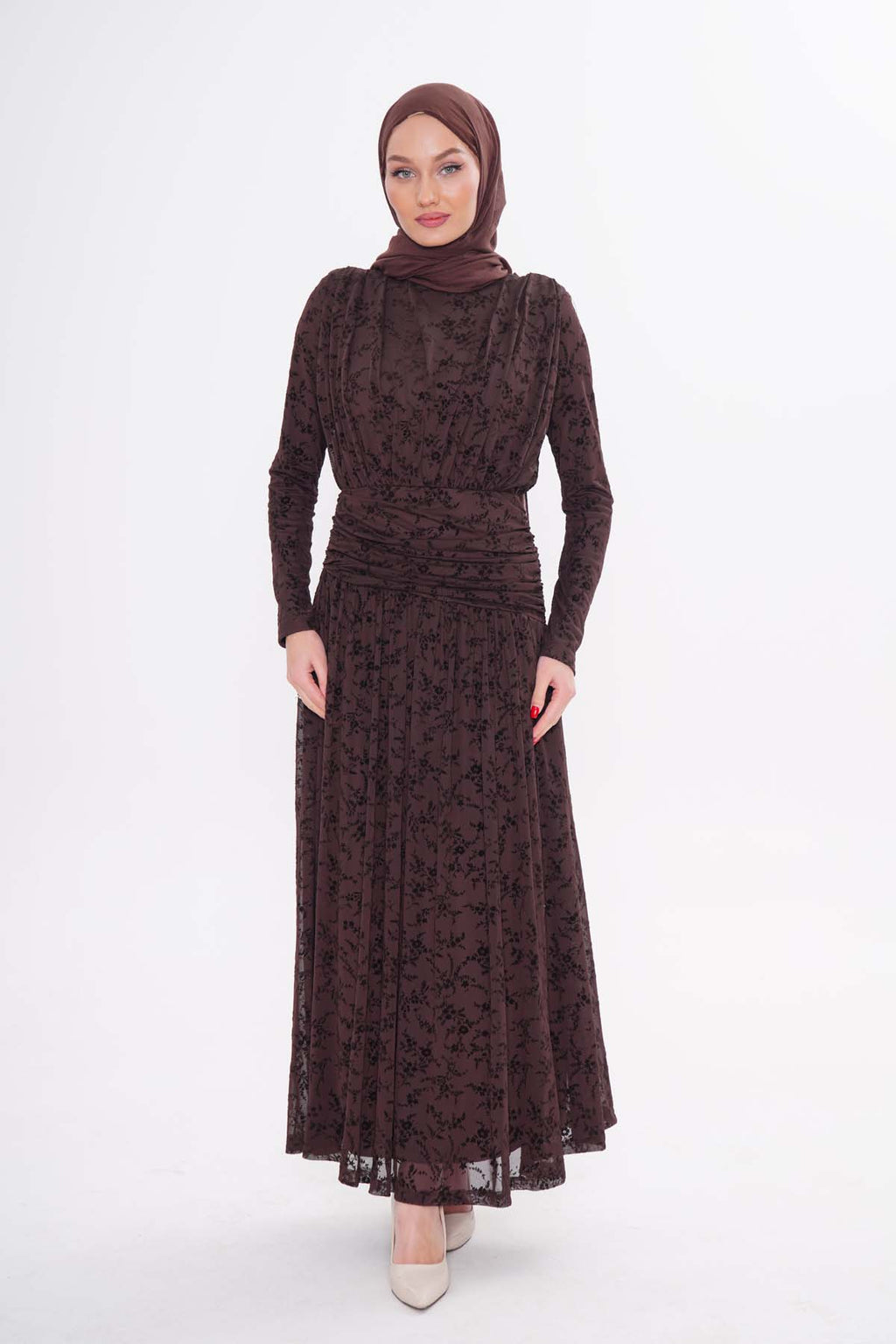 Dantel Elbise (Kahverengi)