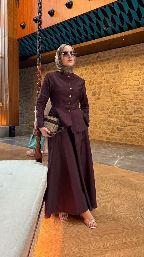 Bordo Çıtçıtlı Takım