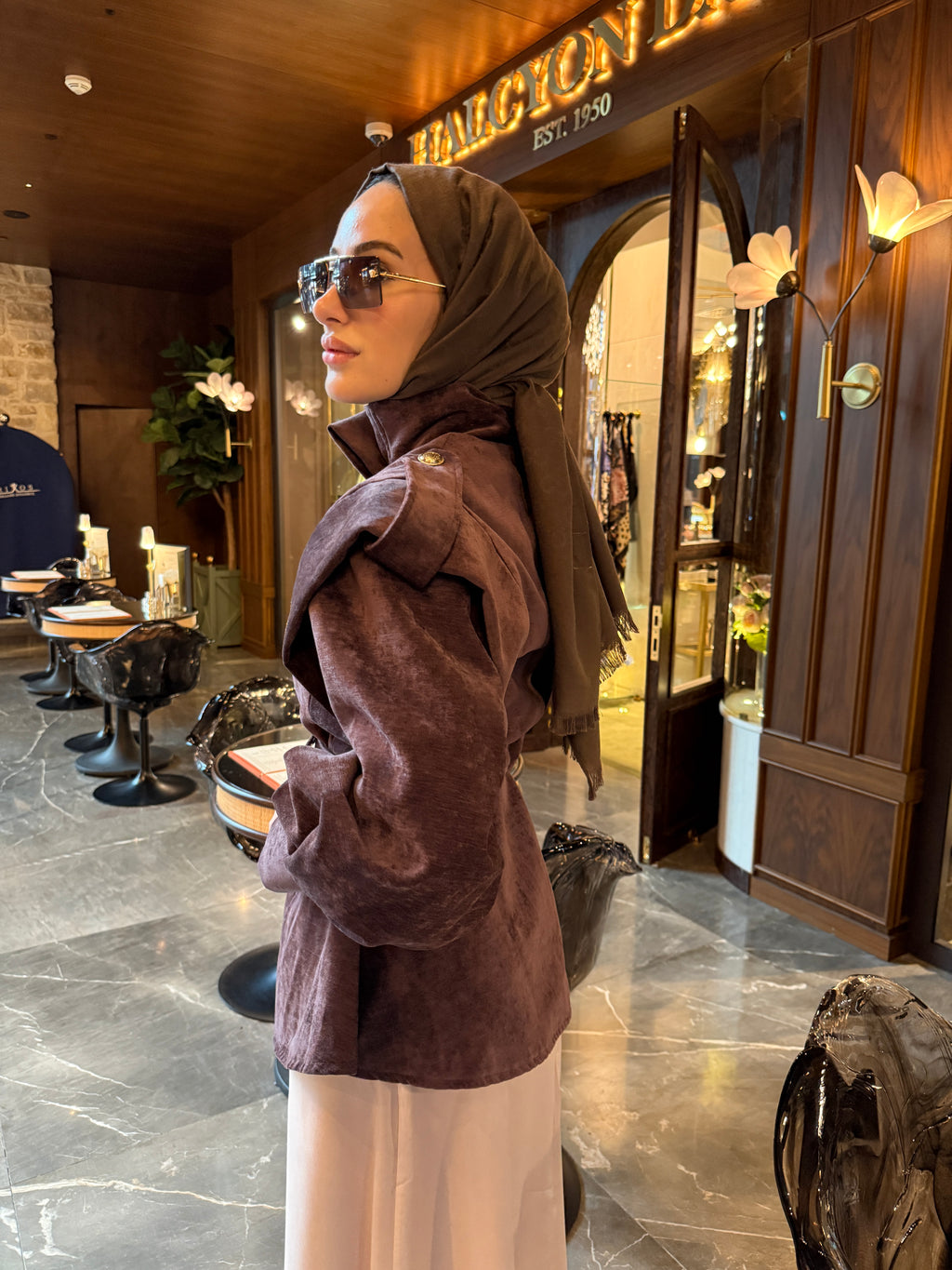 Velvet Aura Kemerli Kadife Ceket