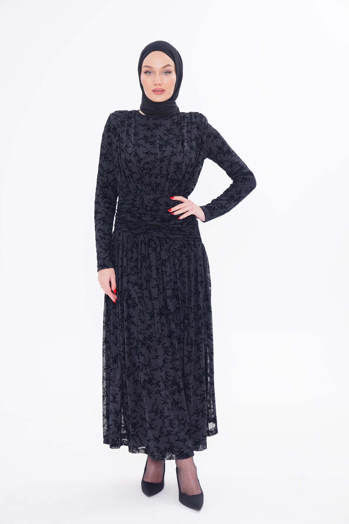 Dantel Elbise ( Siyah )