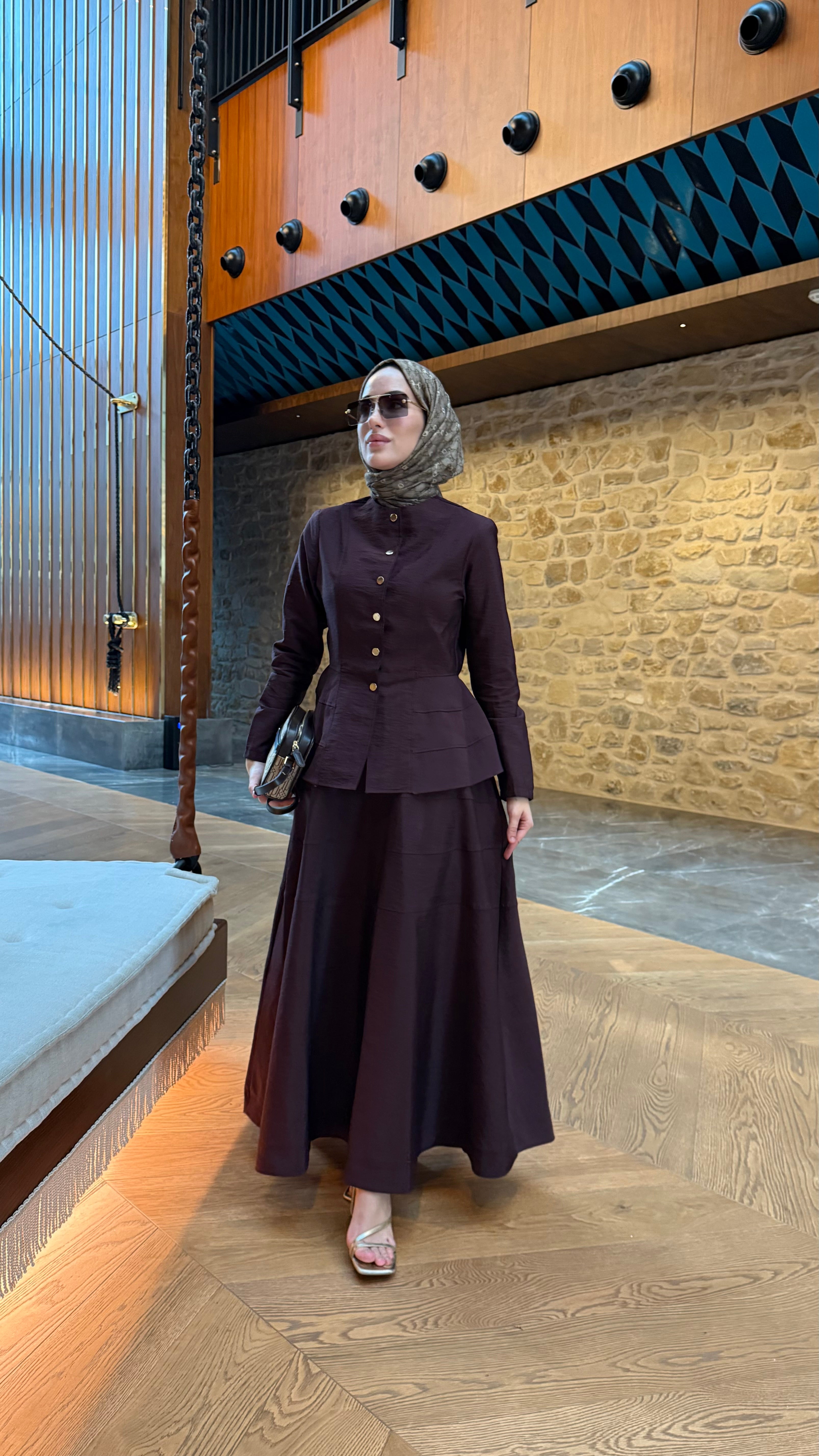 Bordo Çıtçıtlı Takım