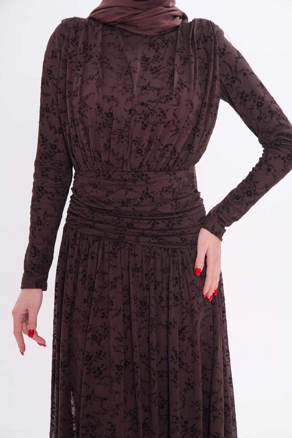 Dantel Elbise (Kahverengi)