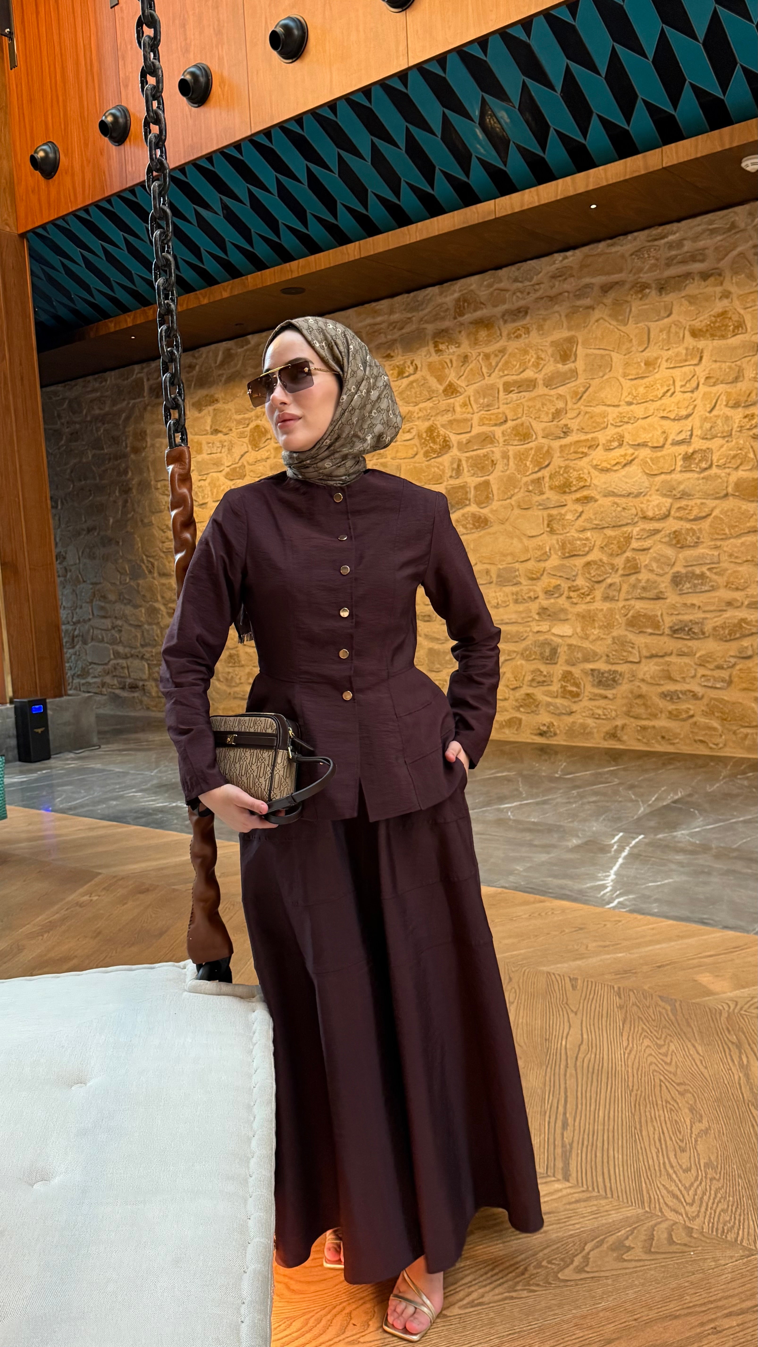 Bordo Çıtçıtlı Takım