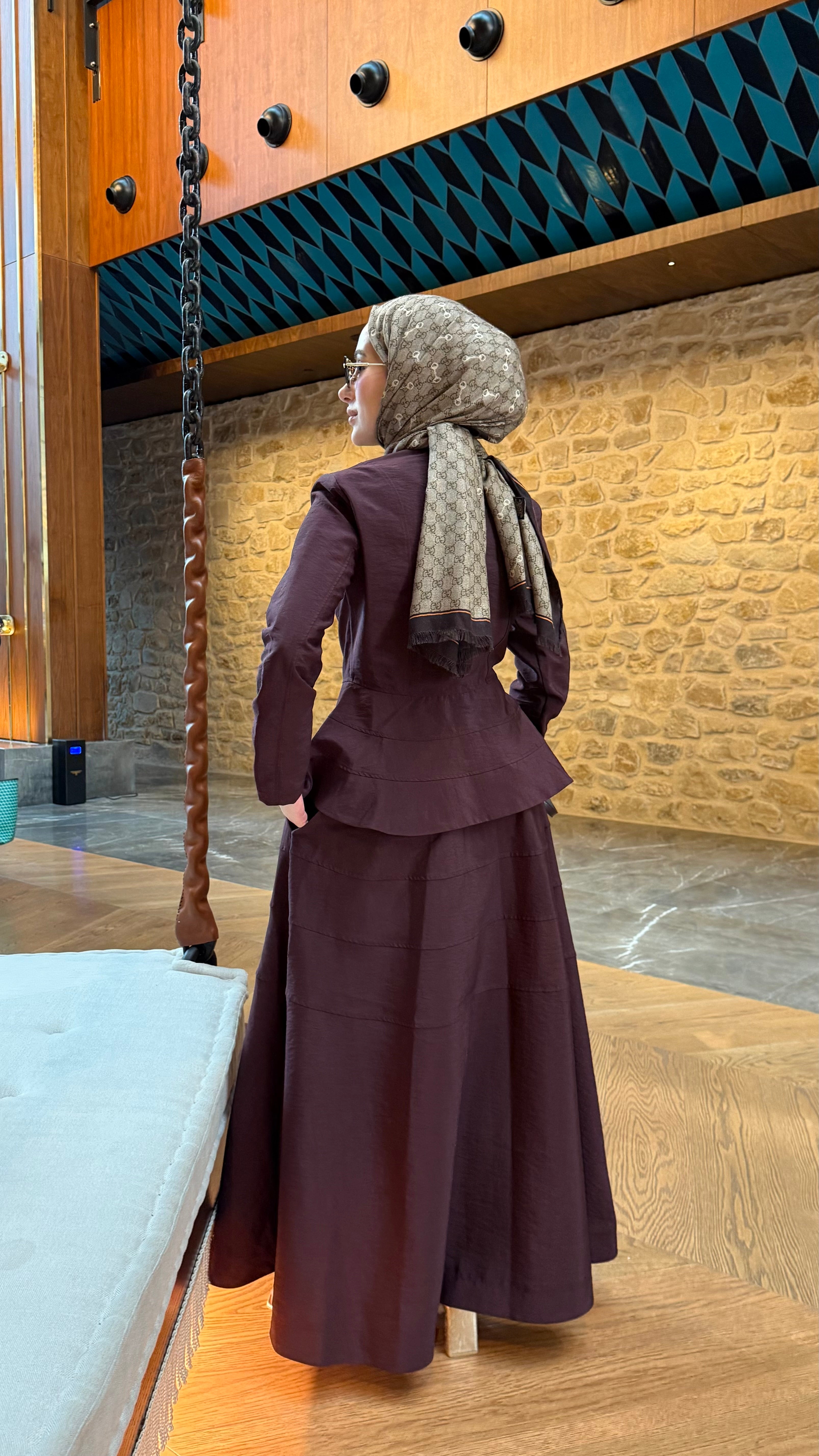 Bordo Çıtçıtlı Takım