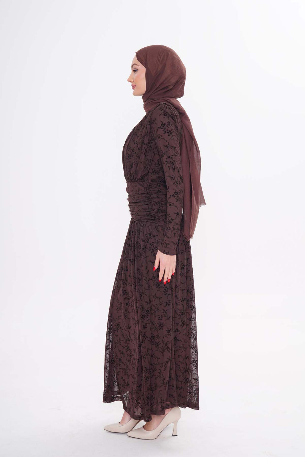 Dantel Elbise (Kahverengi)