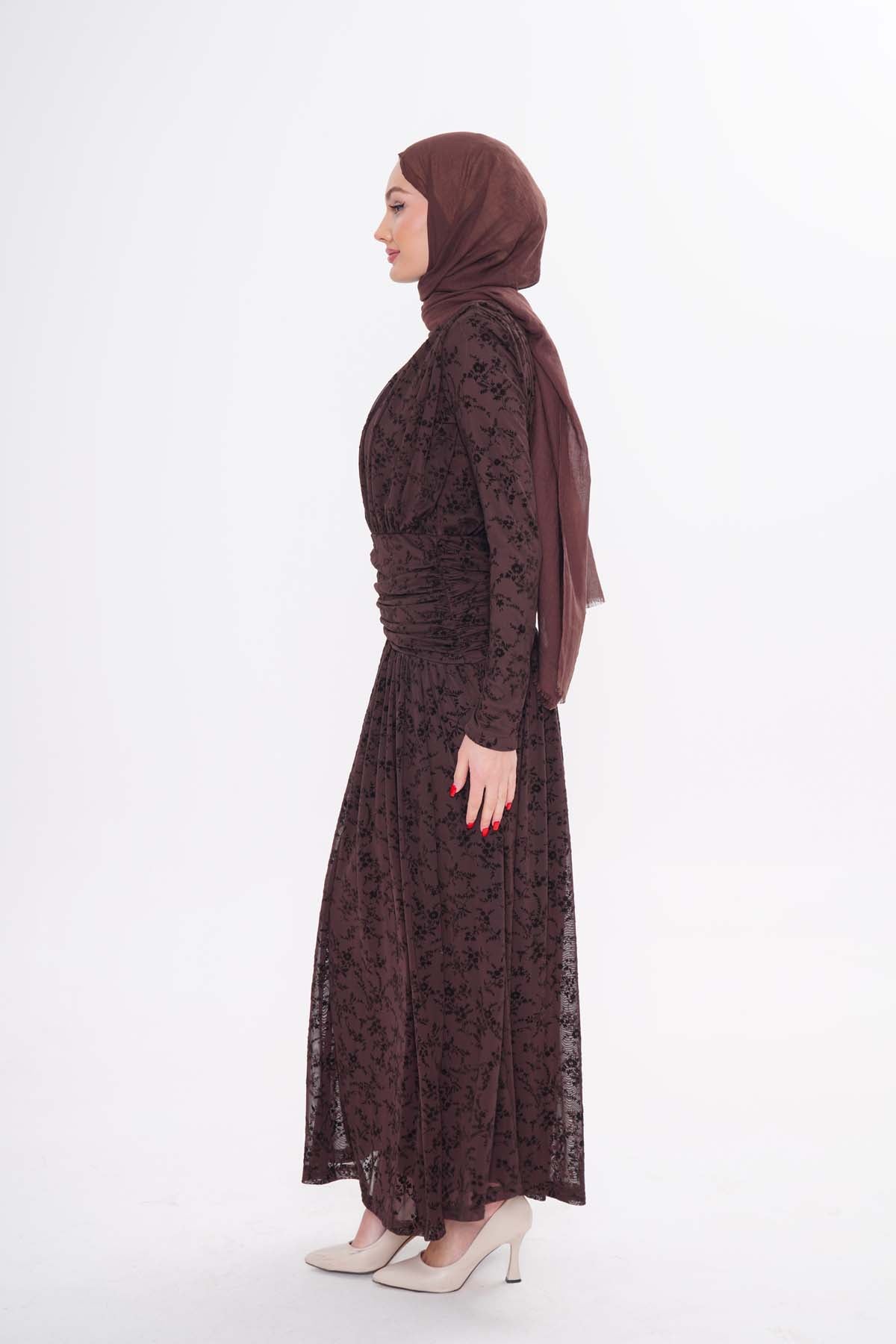 Dantel Elbise (Kahverengi)