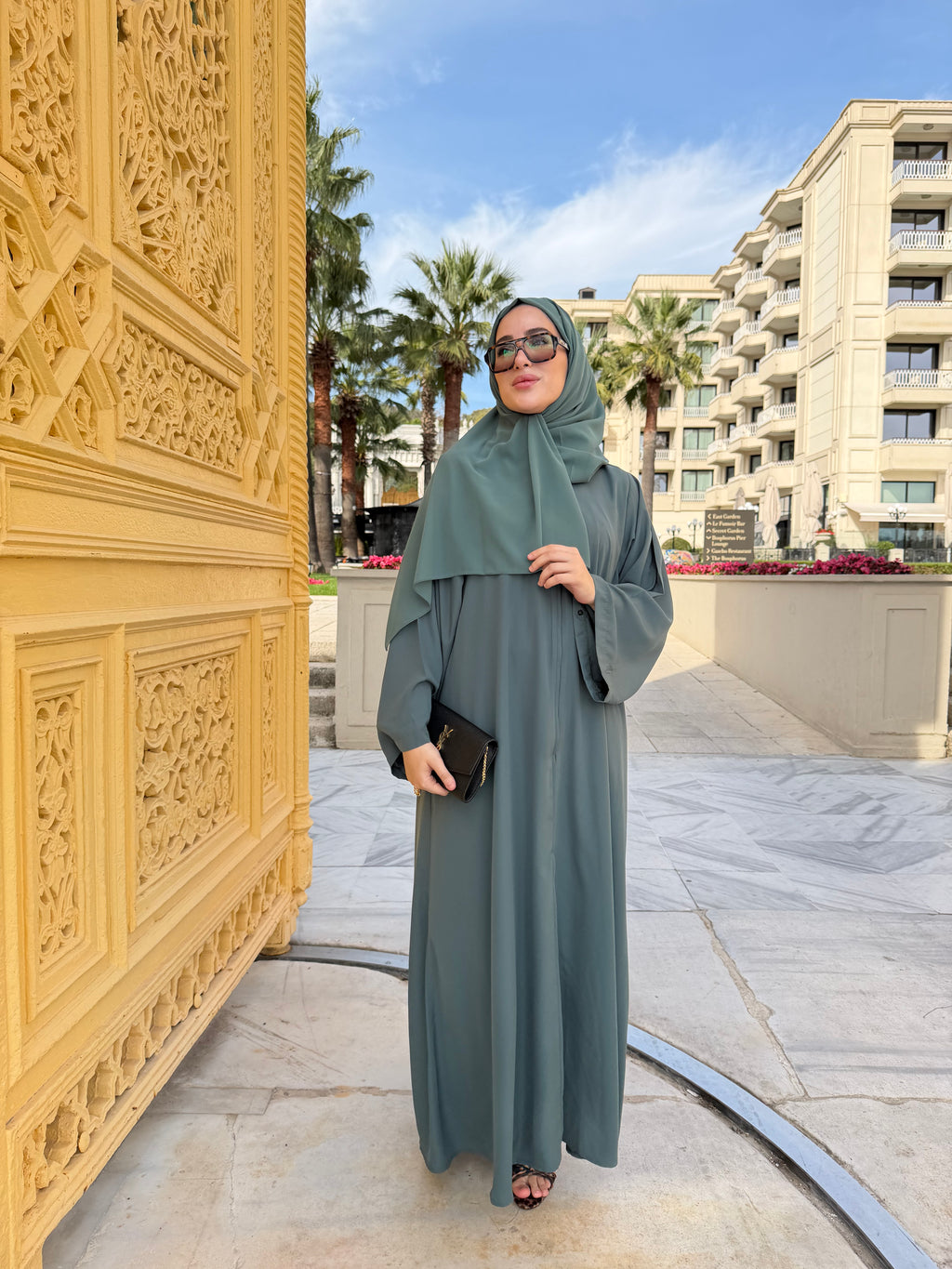Düz Zümrüt Abaya