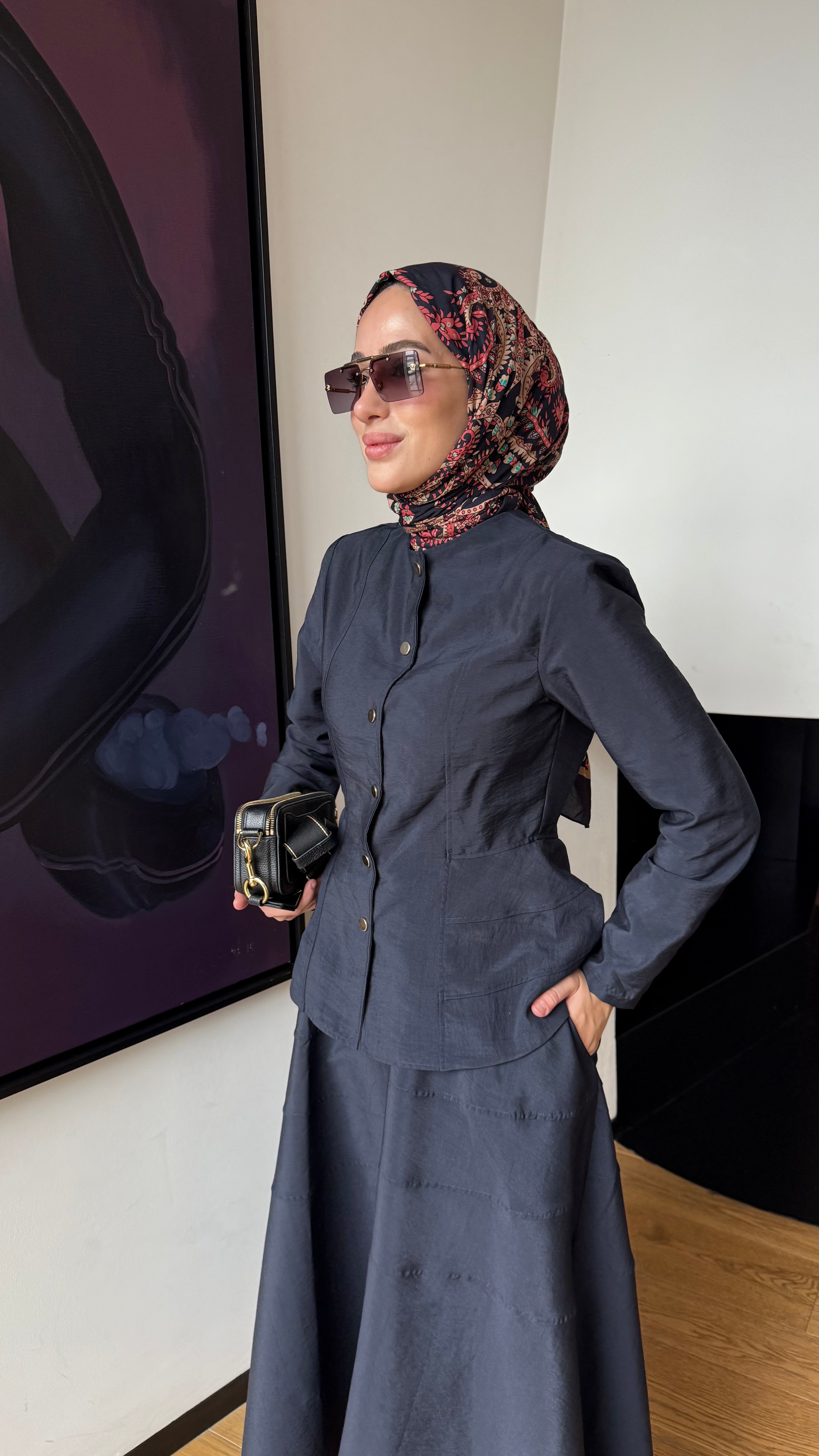 Lacivert Çıtçıtlı Takım