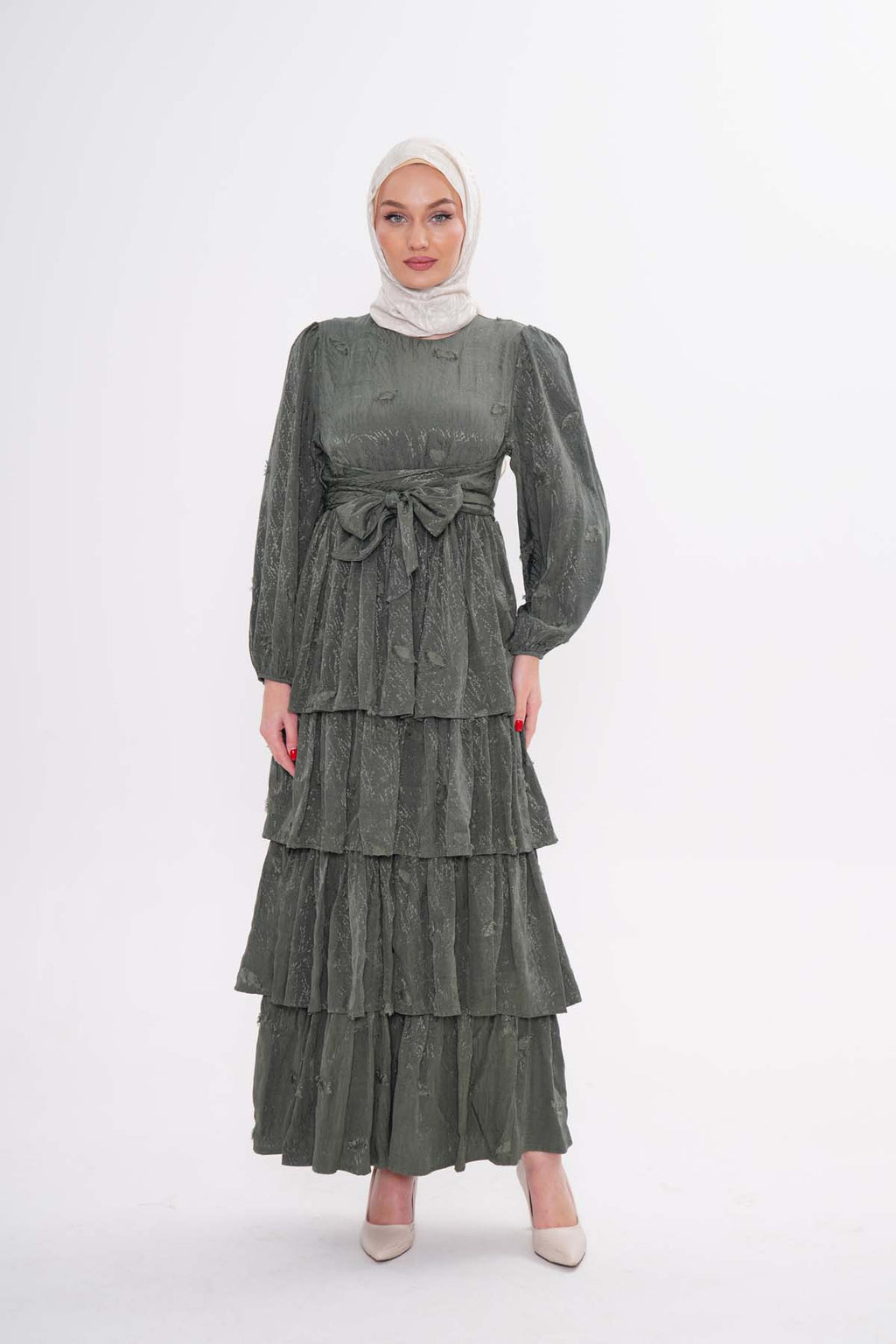 Belden Bağlamalı Elbise