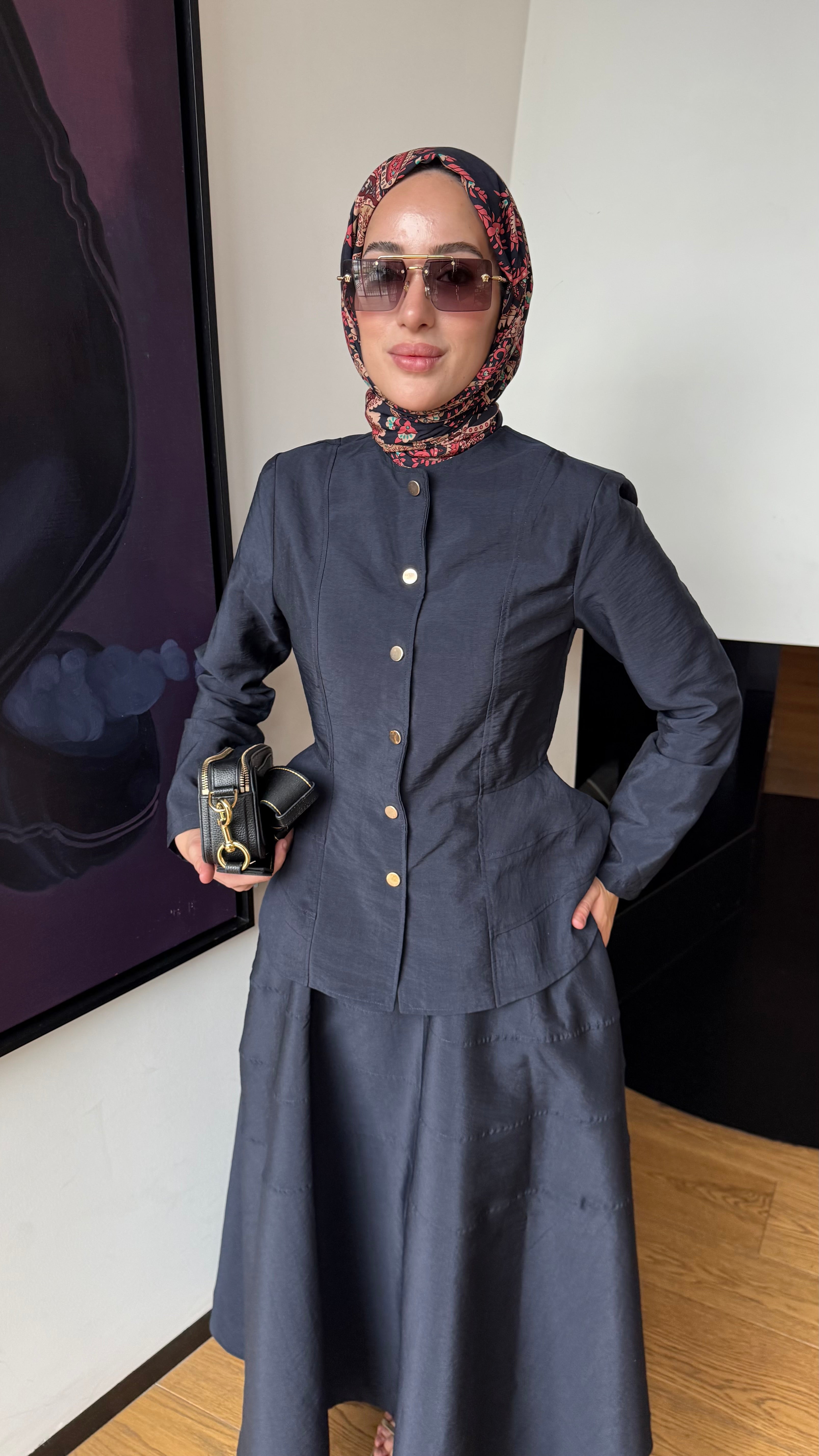 Lacivert Çıtçıtlı Takım